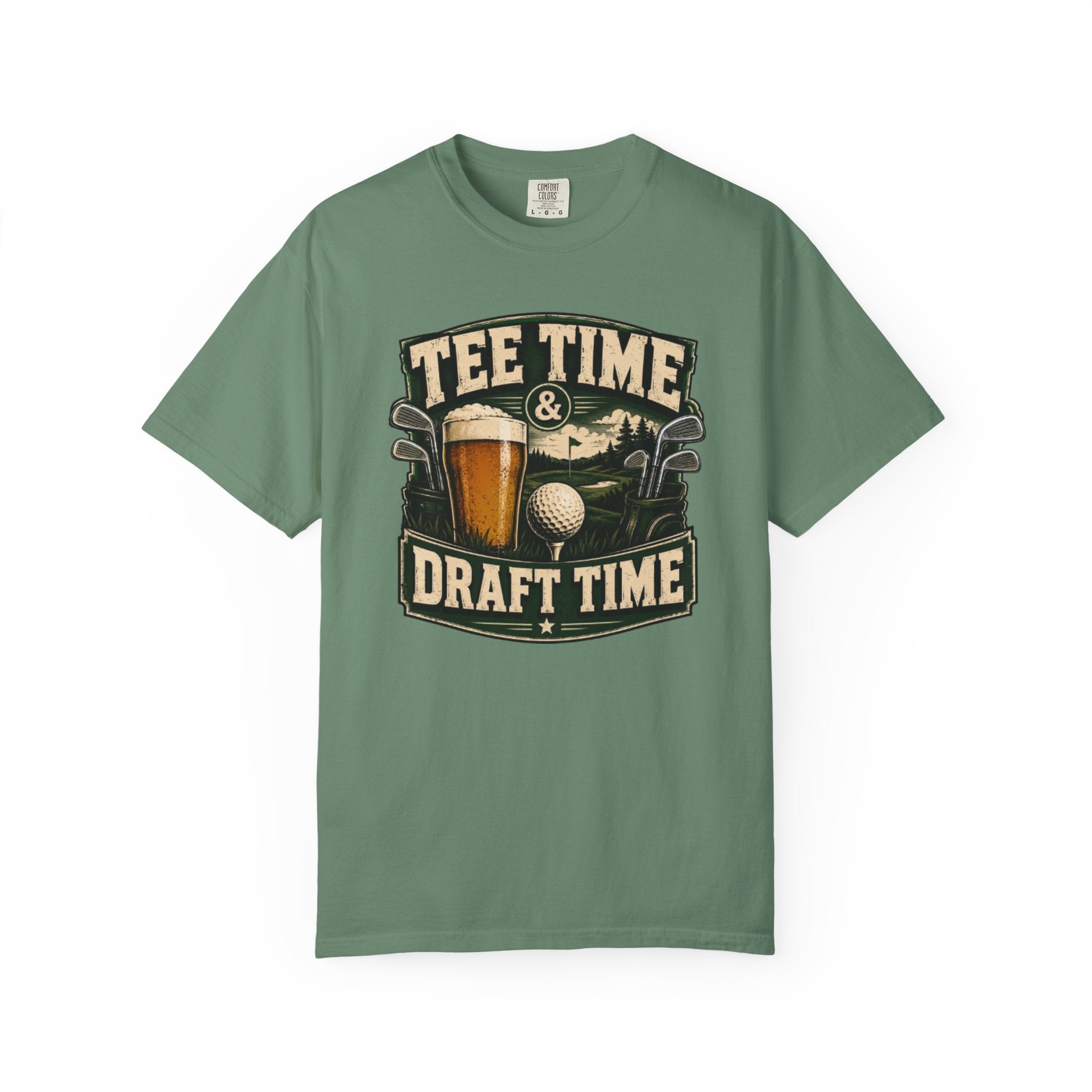 Tee Time & Draft Time Golf Beer T‑Shirt