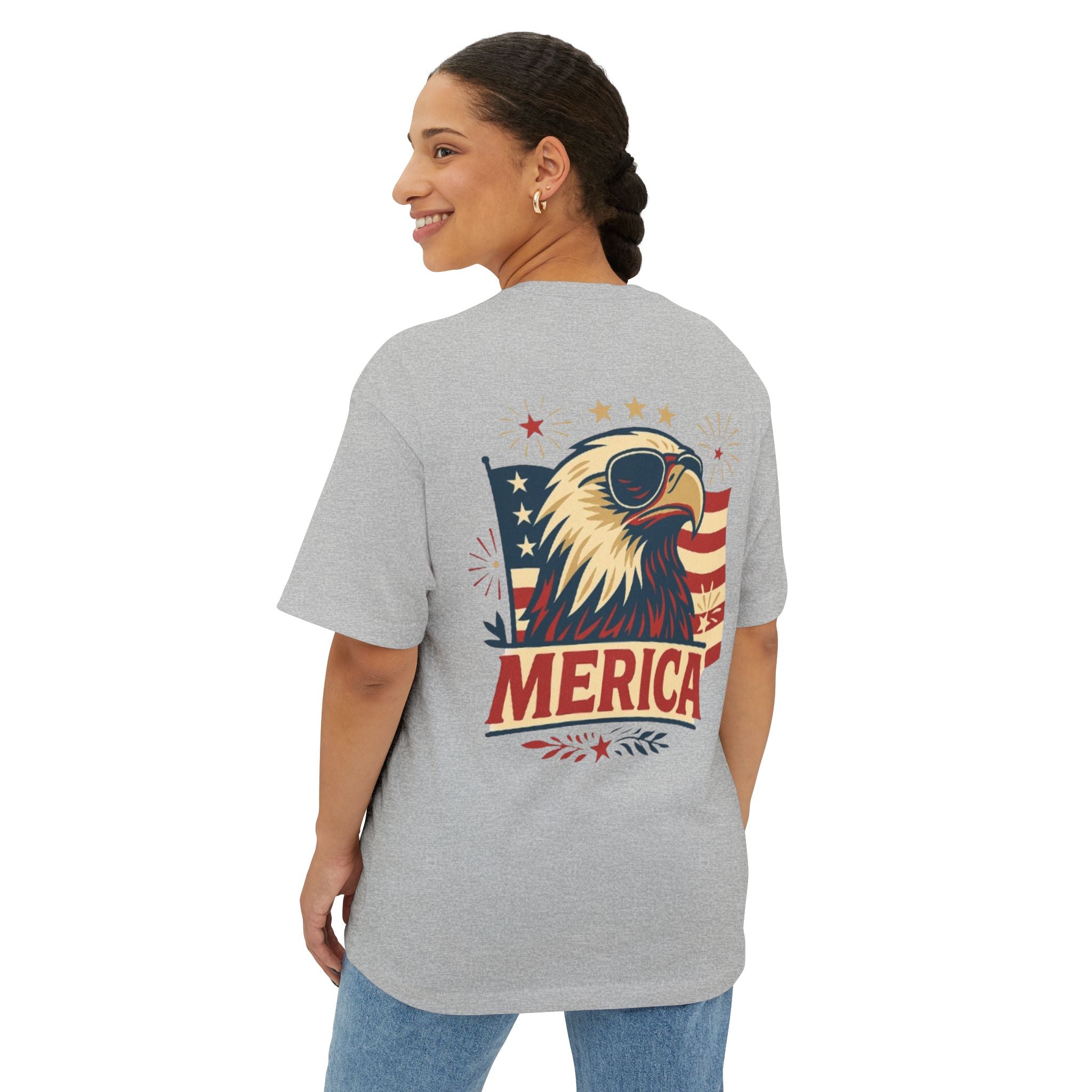 'Merica' Eagle American Flag Tee