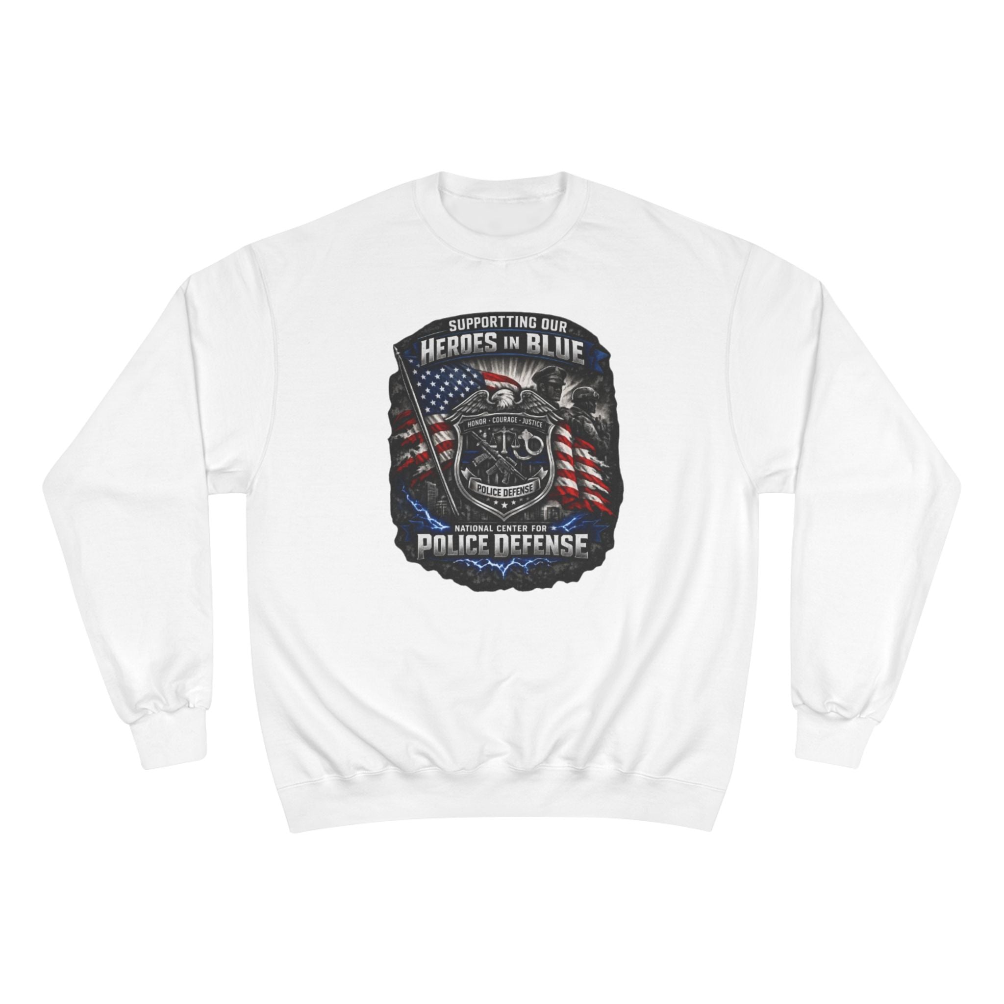 Police Defense 'Supporting the Heroes in Blue' Sweatshirt