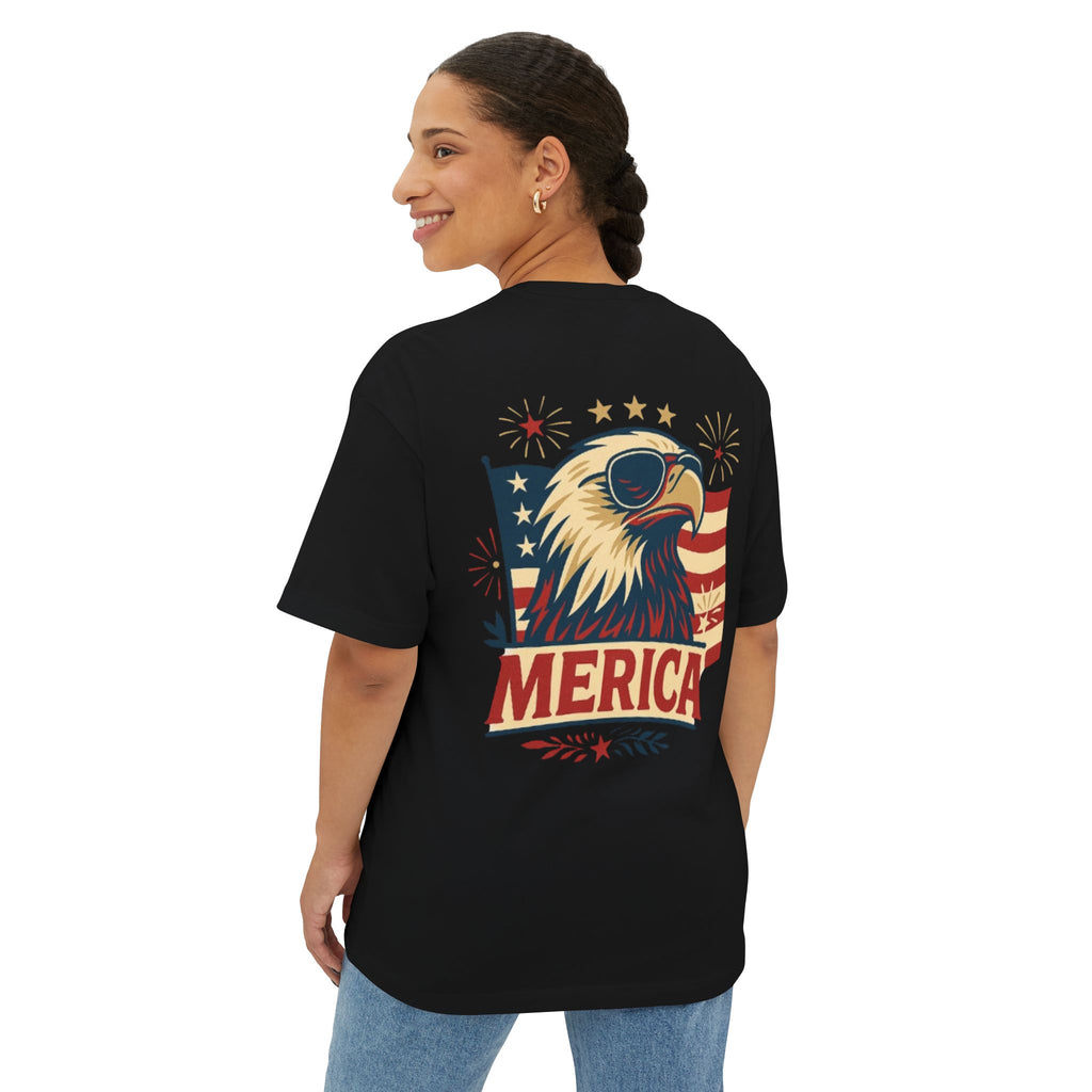 'Merica' Eagle American Flag Tee