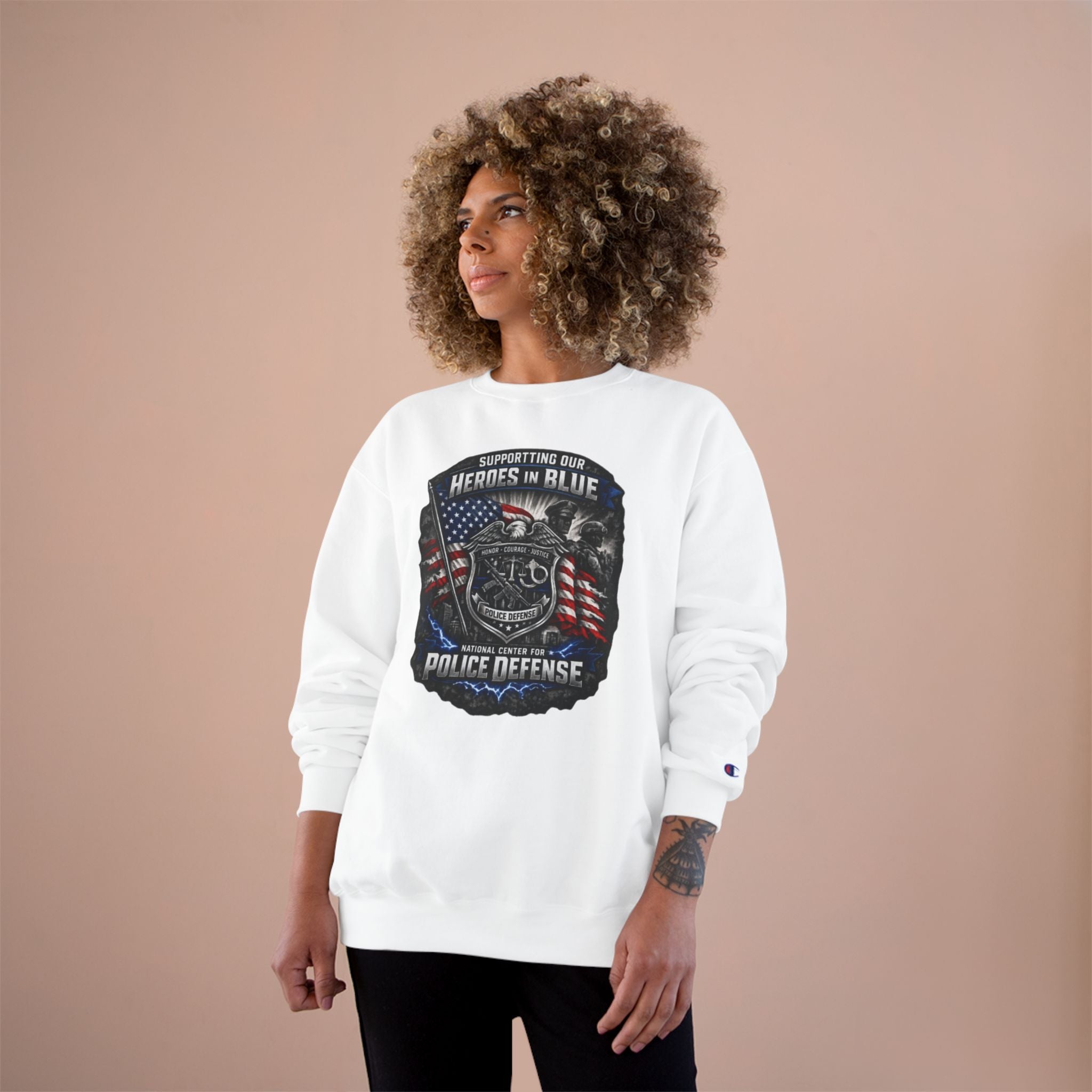 Police Defense 'Supporting the Heroes in Blue' Sweatshirt