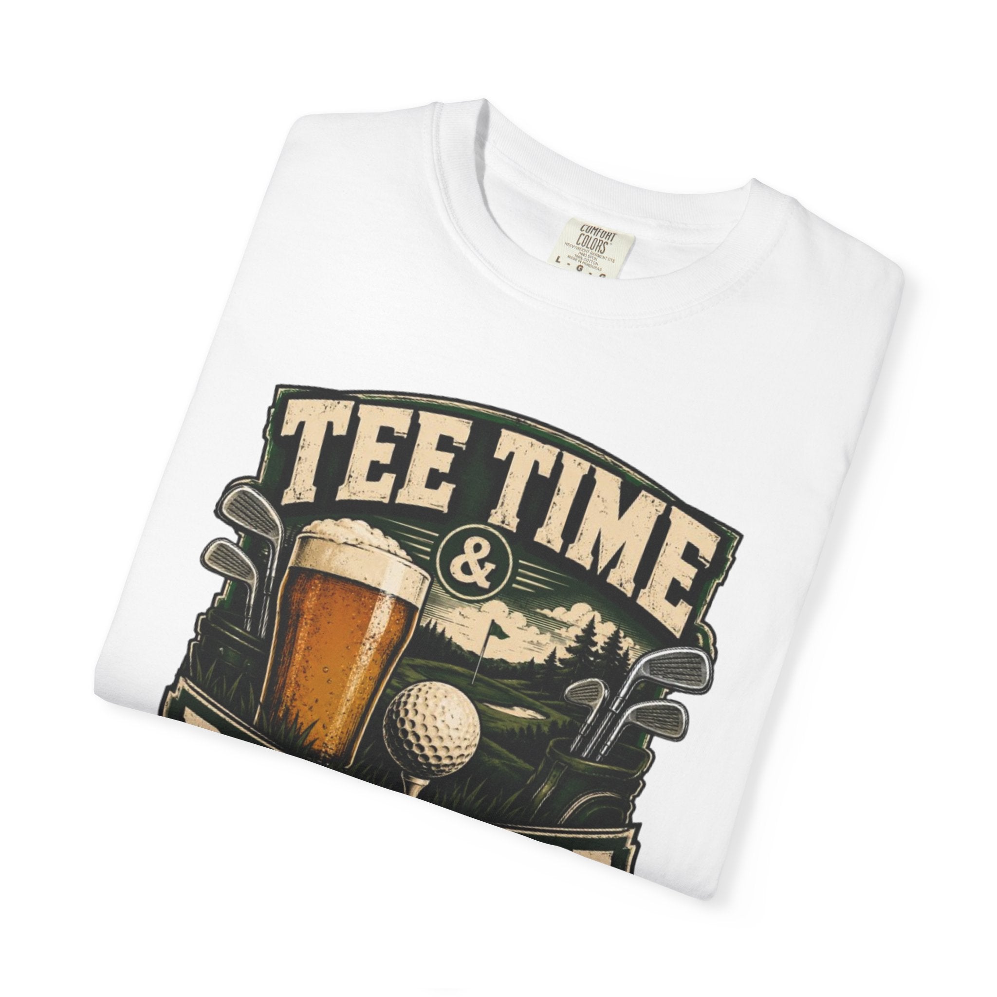 Tee Time & Draft Time Golf Beer T‑Shirt