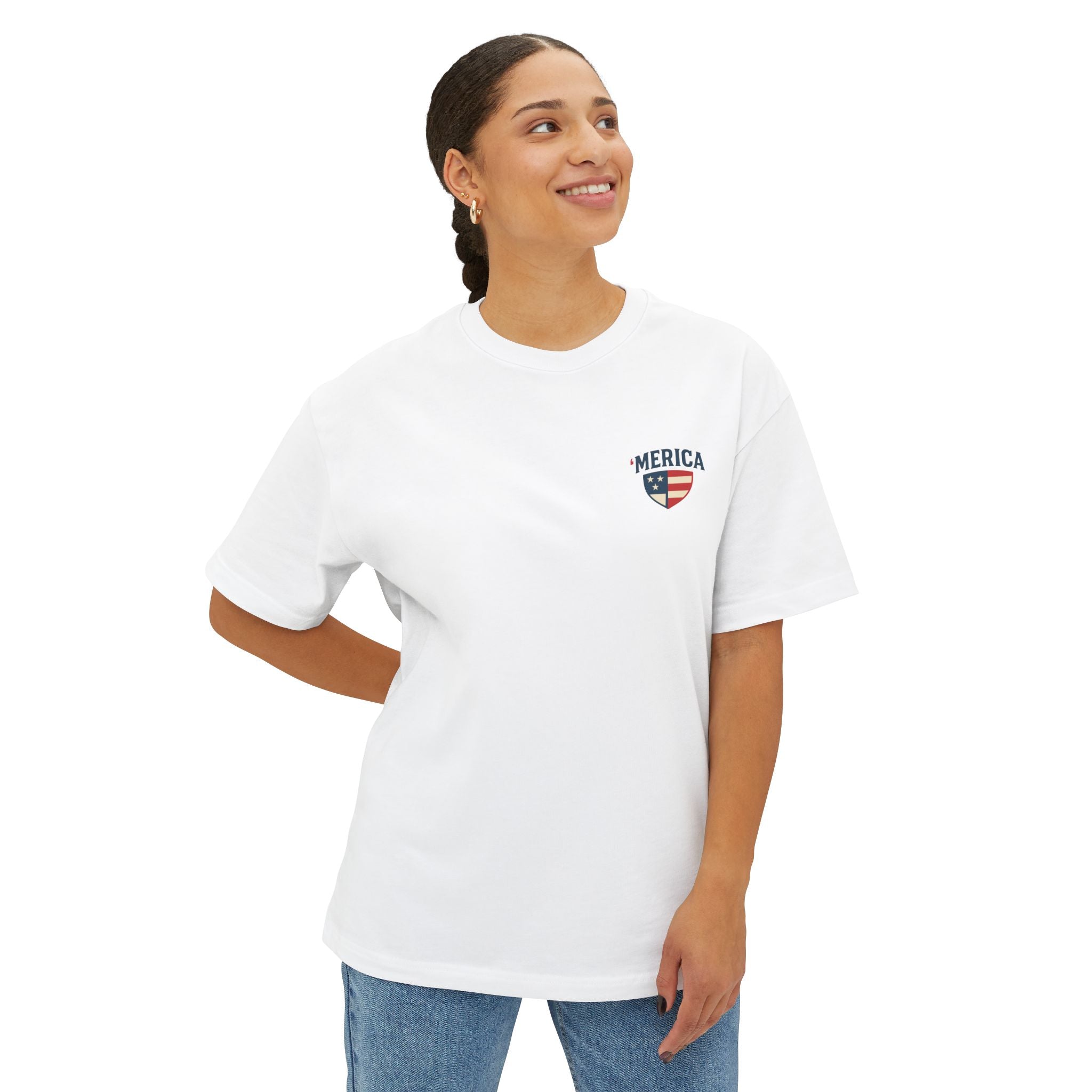 'Merica' Eagle American Flag Tee