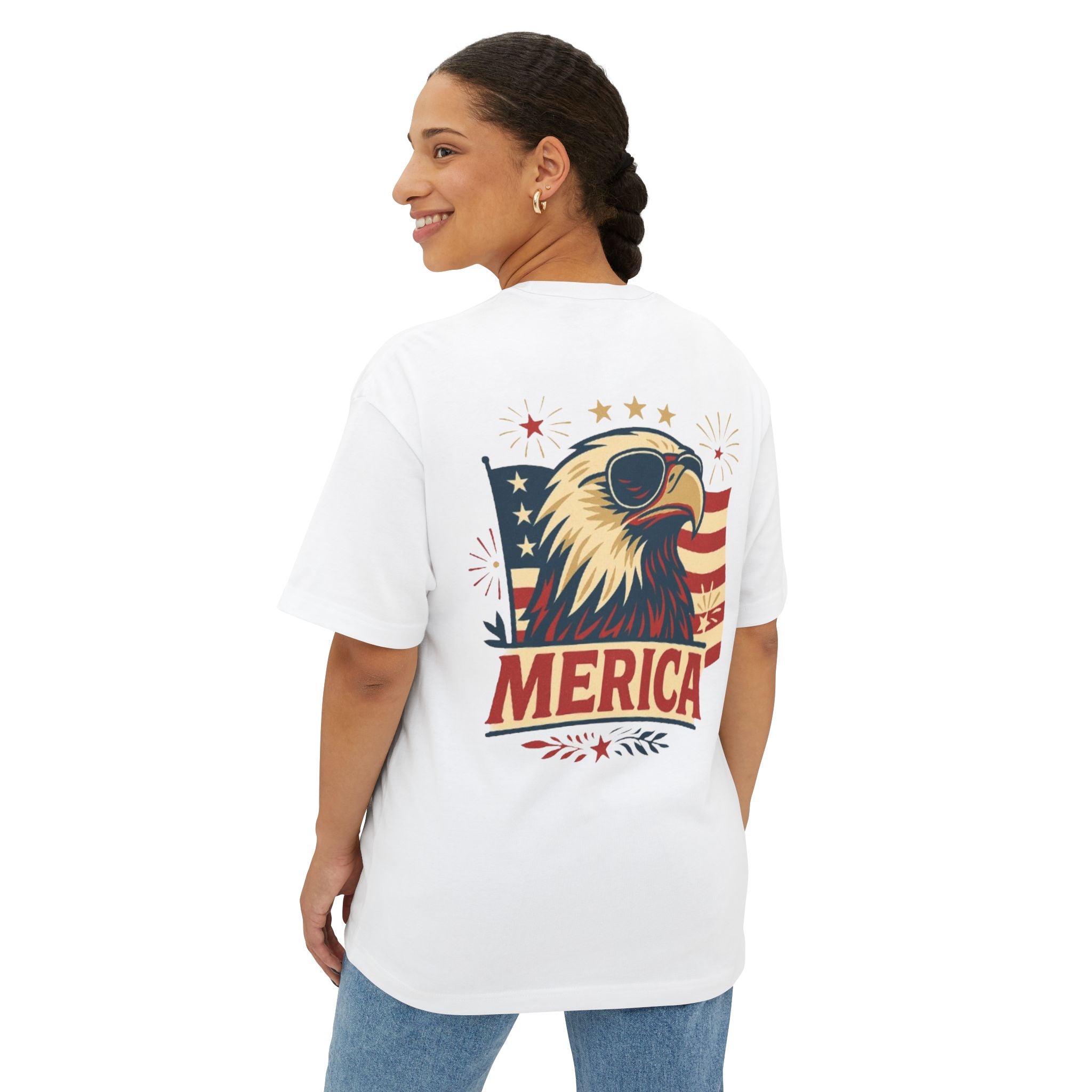 'Merica' Eagle American Flag Tee