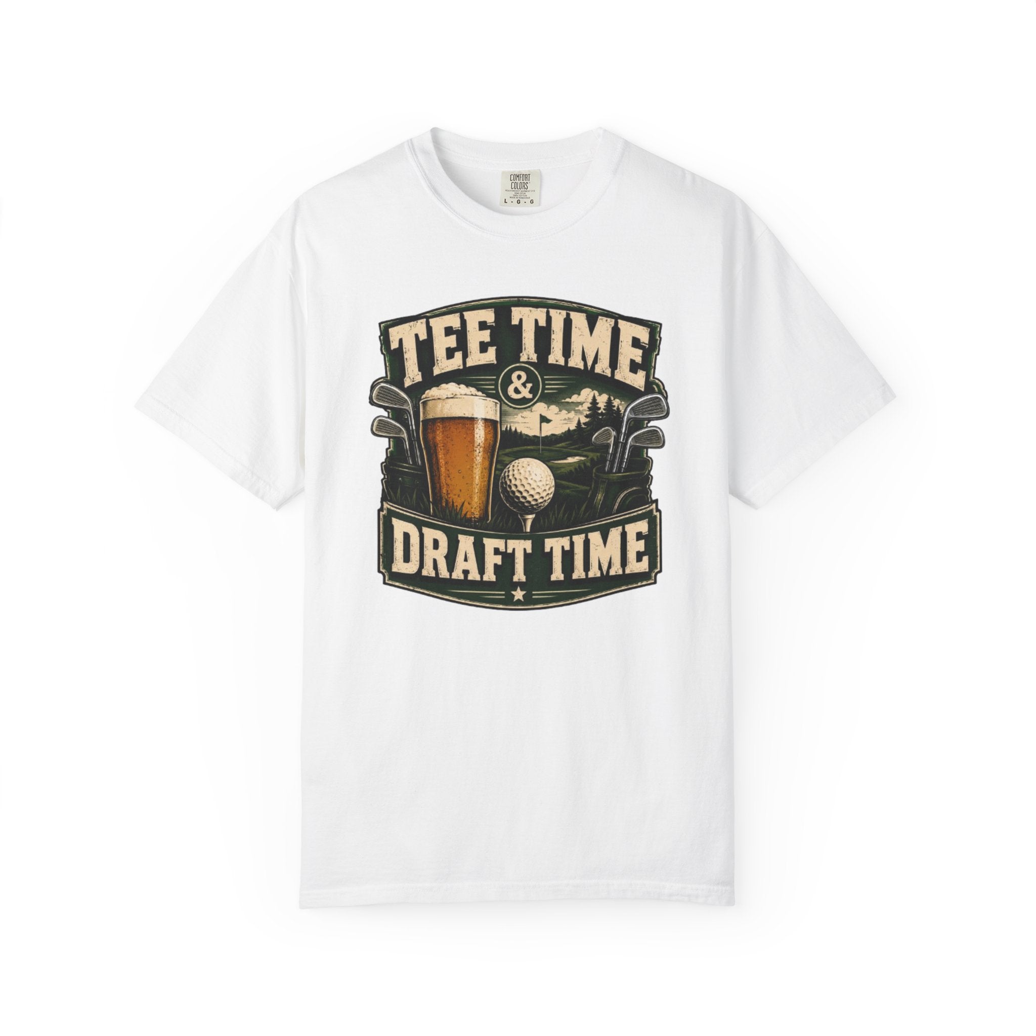 Tee Time & Draft Time Golf Beer T‑Shirt