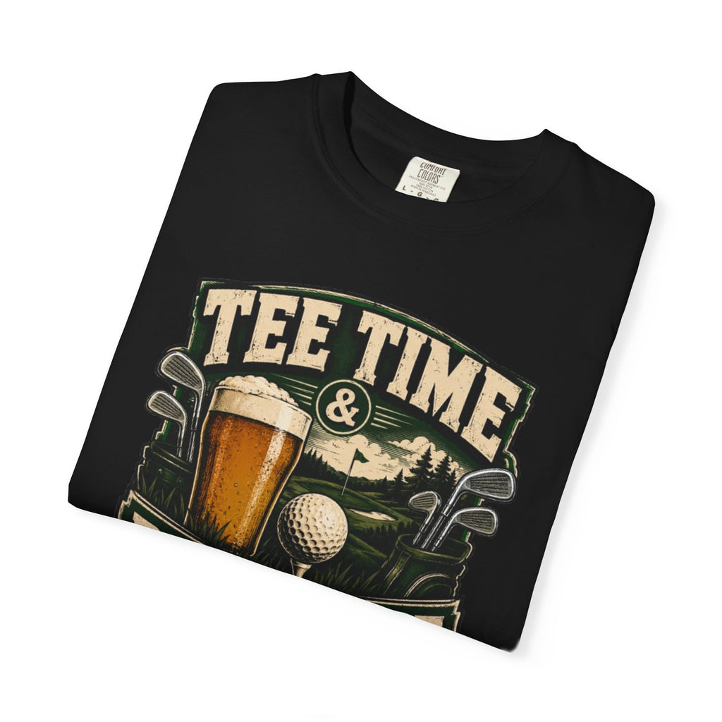 Tee Time & Draft Time Golf Beer T‑Shirt