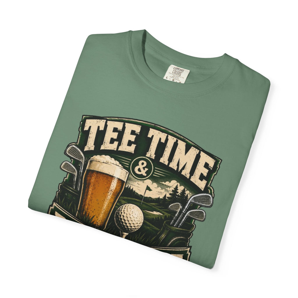 Tee Time & Draft Time Golf Beer T‑Shirt