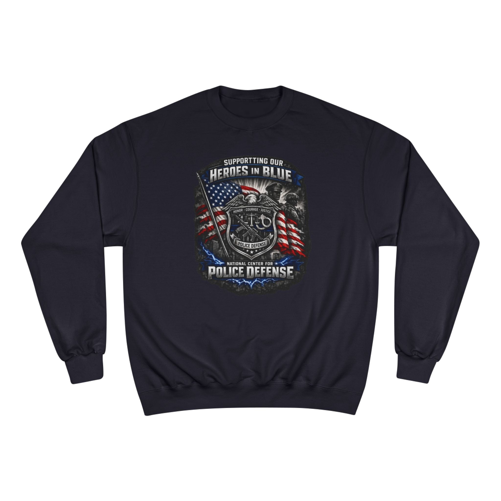 Police Defense 'Supporting the Heroes in Blue' Sweatshirt