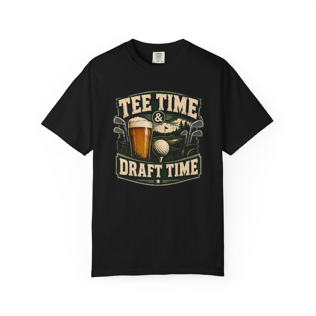 Tee Time & Draft Time Golf Beer T‑Shirt